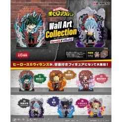 Bandai My Hero Academia: Heroes & Villains - Wall Art Collection - 6 Pack/Box [Re-Ment]