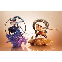 MegaHouse Naruto Shippuden - Uchiha Sasuke Raijin Ver. & Uzumaki Naruto Fujin Ver. Limited Edition [G.E.M. Remix]